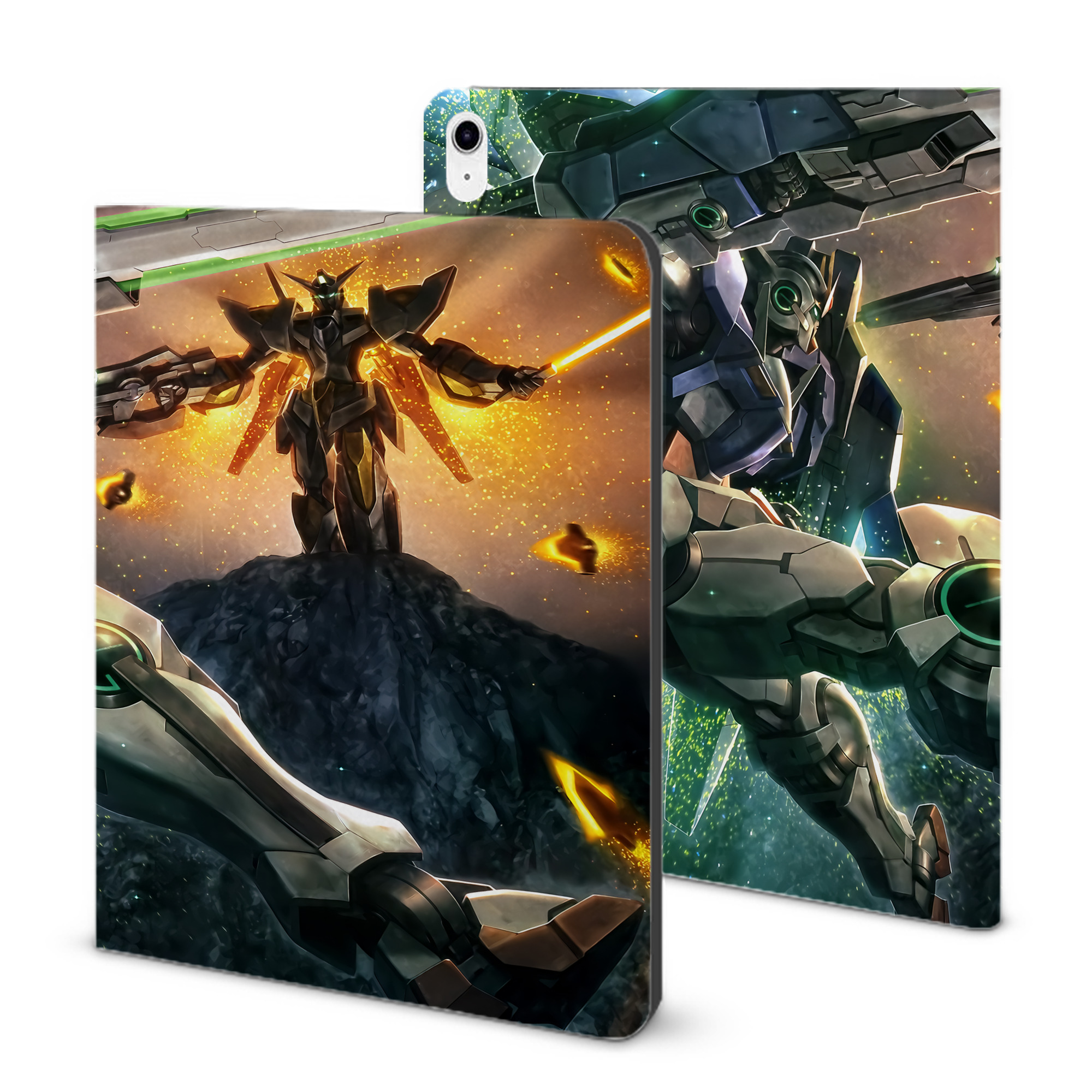 （画像用） 機動戦士ガンダム Mobile Suit Gundam IPad ケース ブック型 PUレザー TPU 耐衝撃 軽量 薄型 ペン収納なし 全面保護 IPad 各モデル対応